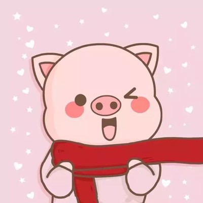 2019猪年卡通情侣头像两张一左一右 对风说故事对酒聊心事